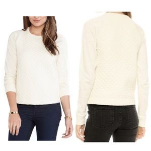 Rag & Bone Rein Quilted Sweater Cream Size S